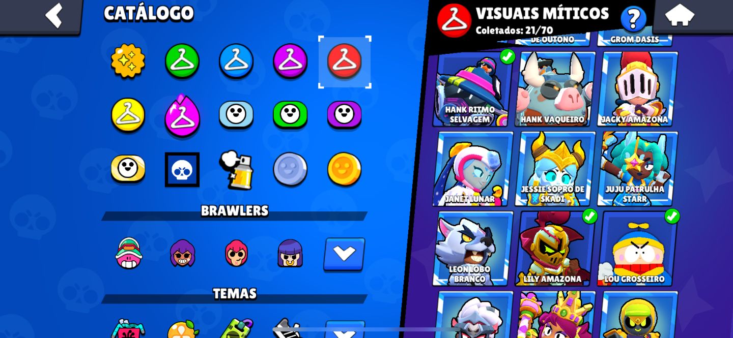1x Conta Brawl Stars 47k+ Fang furioso e muito mais raridades!