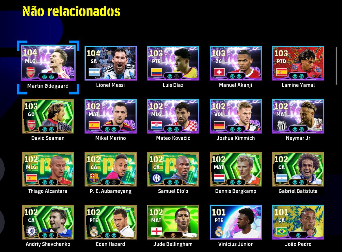 CONTA EFOOTBALL PC [STEAM] - JOGADORES META