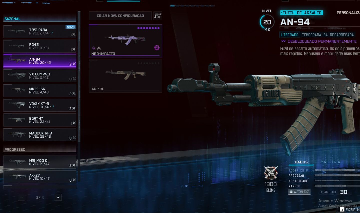 Conta Bo7 + Warzone Prestígio 10 Lvl-60