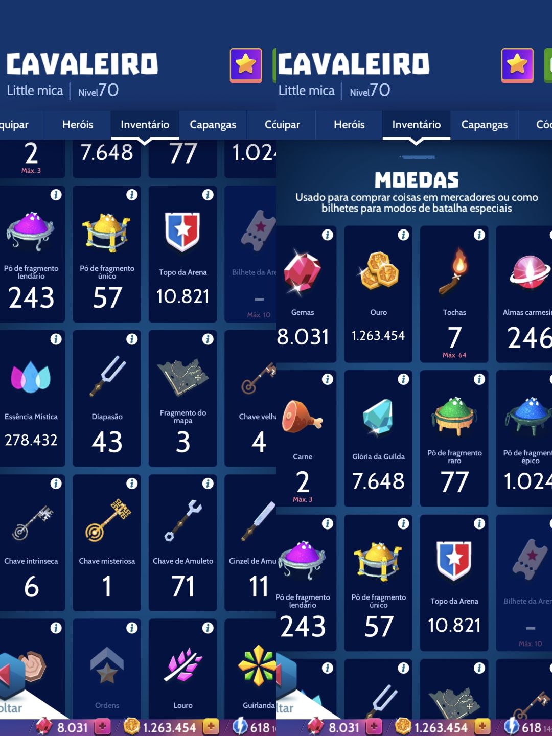 Conta knighthood Full mago