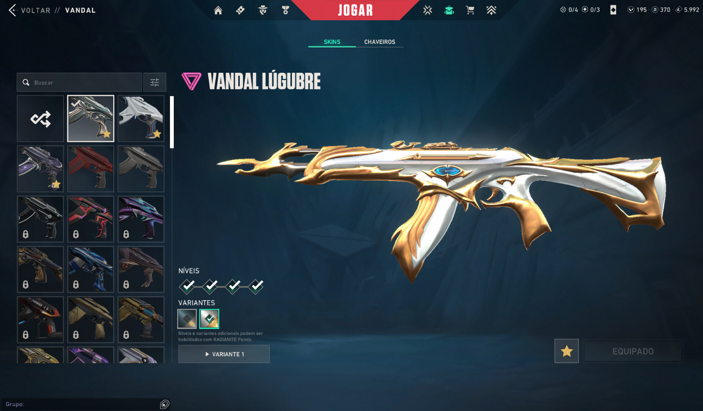 Conta Valorant com Diversas Skins atual elo diamante 1