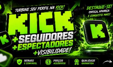 SERVIÇOS PARA KICK | SEGUIDORES | VIEWERS-ESPECTADORES NA LIVE | KICK SERVICES