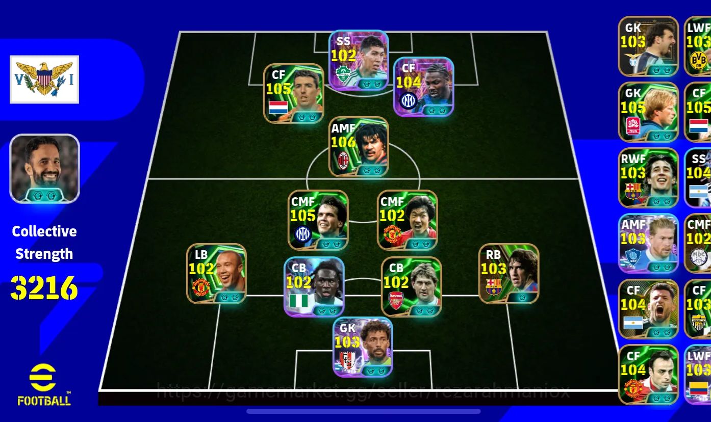 EFOOTBALL 3216 FC | GULLIT 106 | MATTHÄUS 105/MAKAAY 105/KAHN 105/VAN BASTEN 105