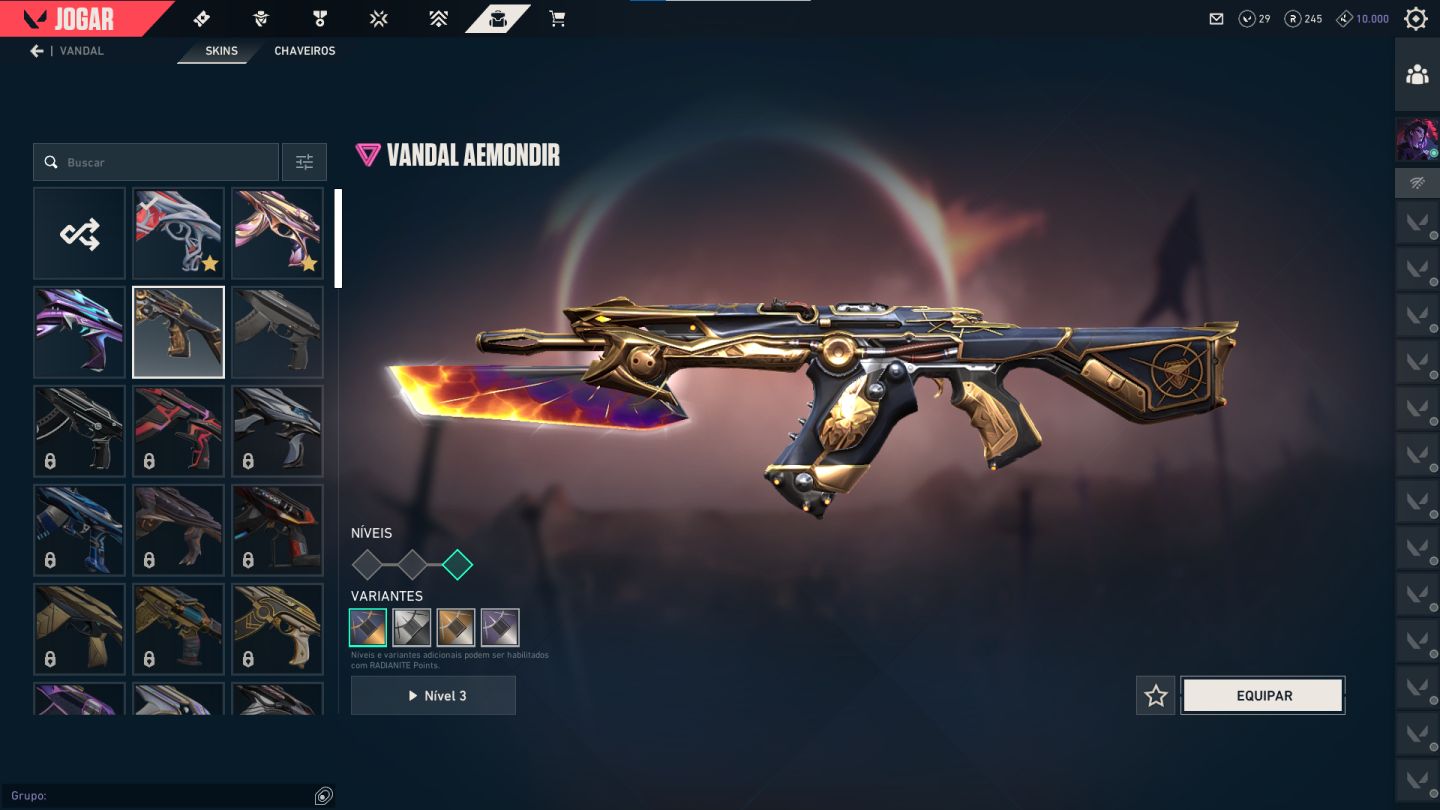Conta Valorant Gold 3 Com Varias Skins TOPS DE TRYHARD
