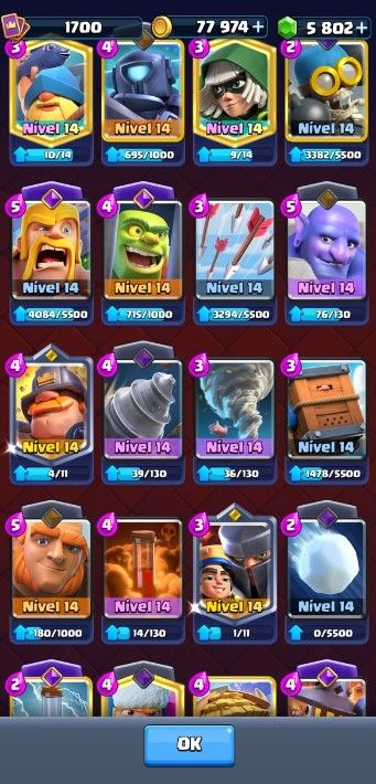 CONTA DE CLASH ROYALE | 14K TROFEUS 16 EVOLUÇÃO E 4 HEROI COM GRANDE CAMPEÃO |
