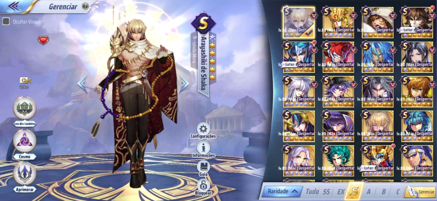 Conta Saint Seiya Awakening a-116 6 anos free
