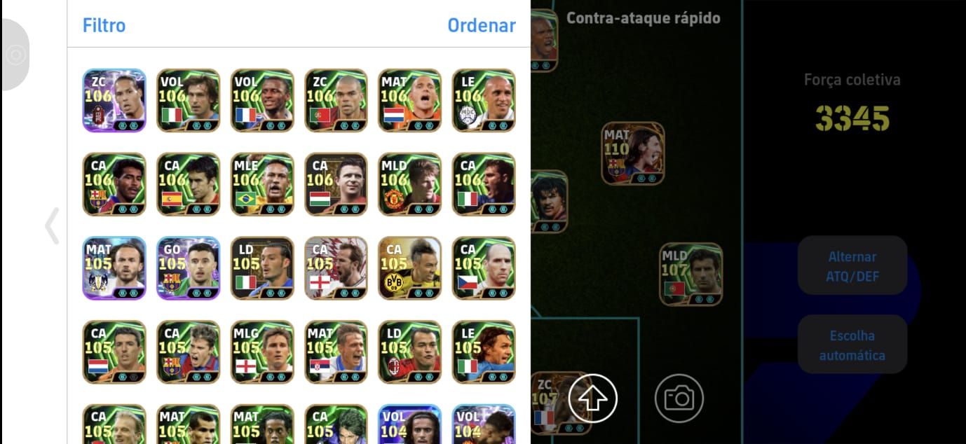 Efootbal conta top 3345 força