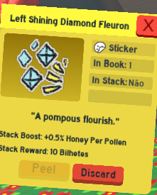 Stickers, gingerbread cub, hive skins e Beequips no Bee Swarm Simulator (bss)
