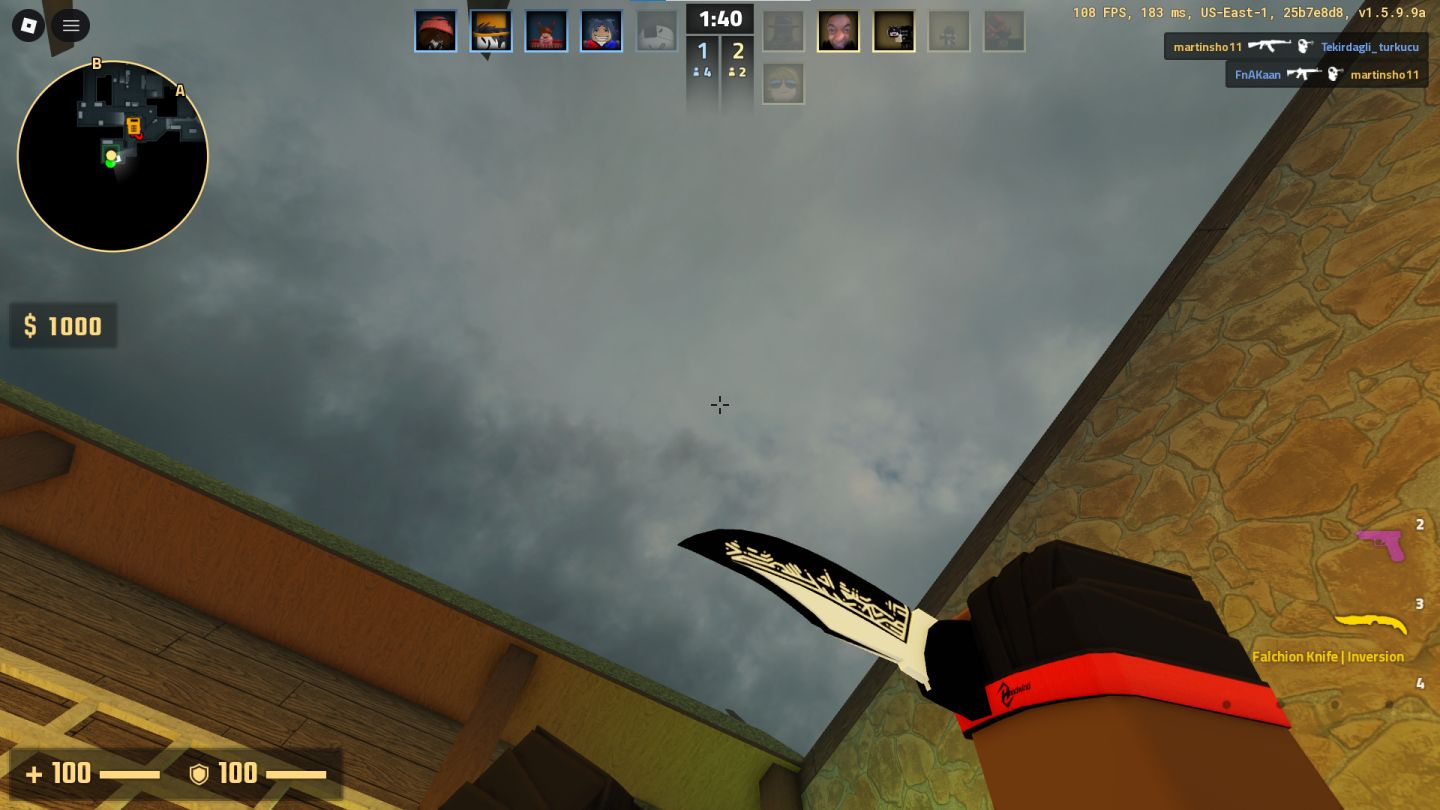 Counter Blox Skins(Falchion inversion/Bayonet UFO/Glove MMA) stock- Melhor preço