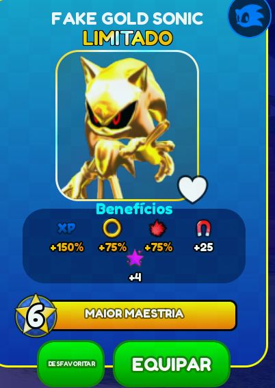 SKINS RARAS E LIMITADAS DO SONIC SPEED SIMULATOR!! (LER DESCRIÇÃO!)