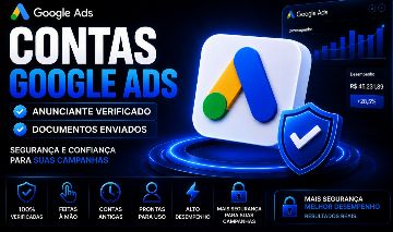CONTAS GOOGLE ADS DOCUMENTOS VERIFCADOS! (VERIF. ANUNCIANTE CNPJ) ENTREGA AUT.