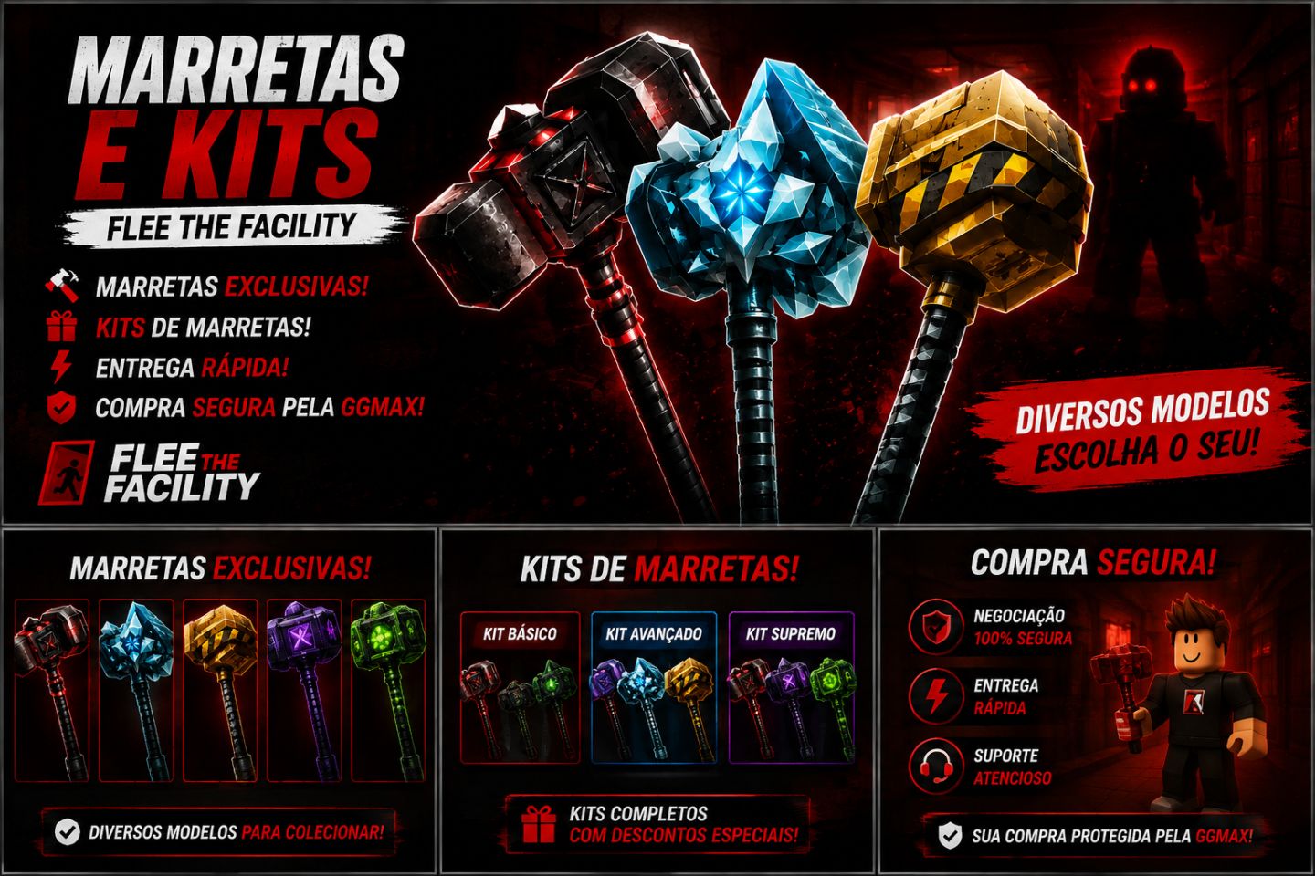 | PROMOÇÃO - MARRETAS DO FLEE THE FACILITY (FTF)-COM O MELHOR PREÇO DO MERCADO!