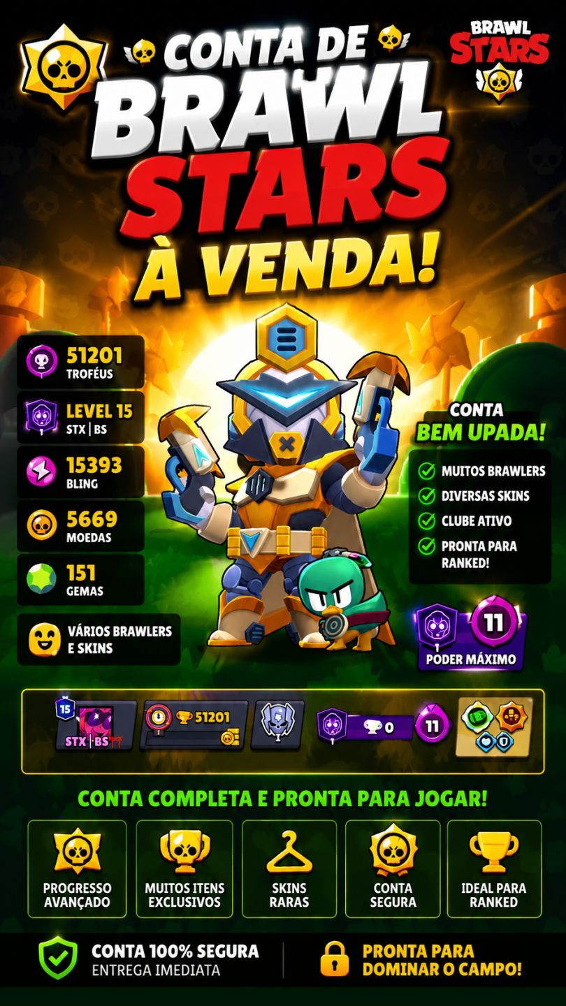 CONTA BRAWL STARS À VENDA