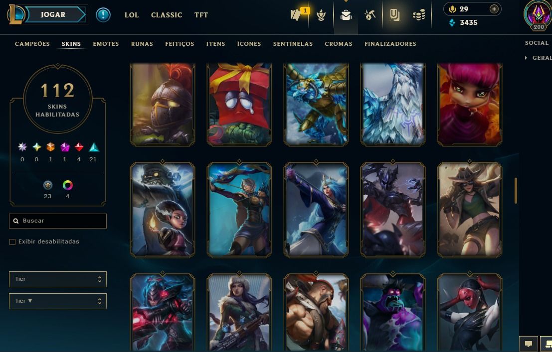 Full Acesso - 112 Skins - 140 Campeões - Level 200 SUPER PROMOÇÃO!!!!
