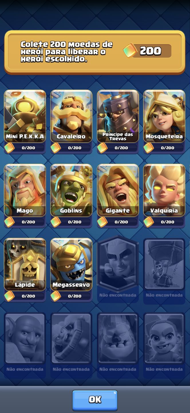 Conta Clash Royale Arena 7 2200 Troféus