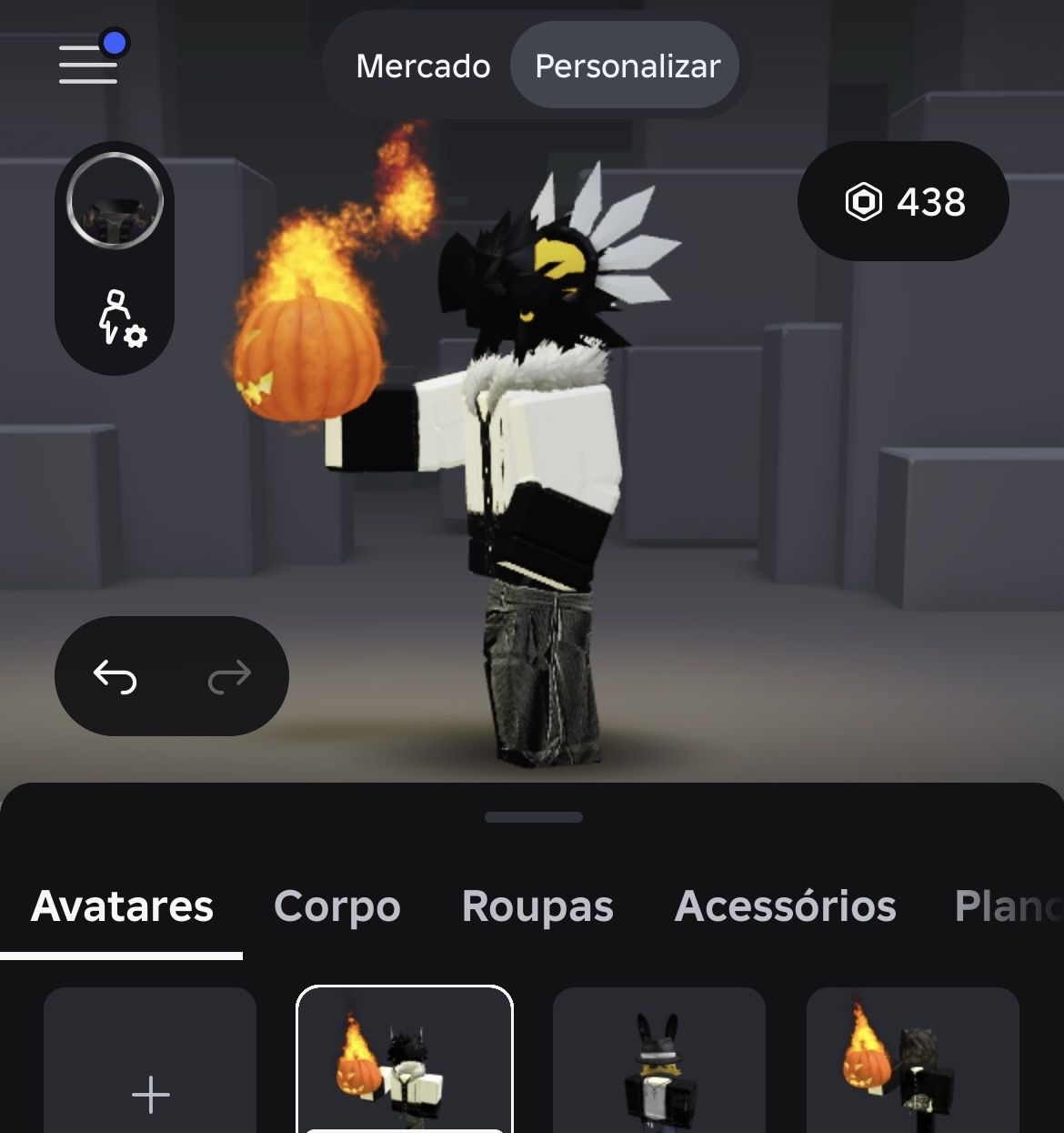 Conta Headless, e Korblox (400k gastos.