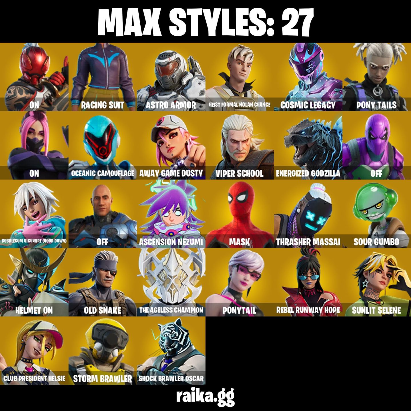 134 skins | OG STW 6400 VBUCKS Livres para uso