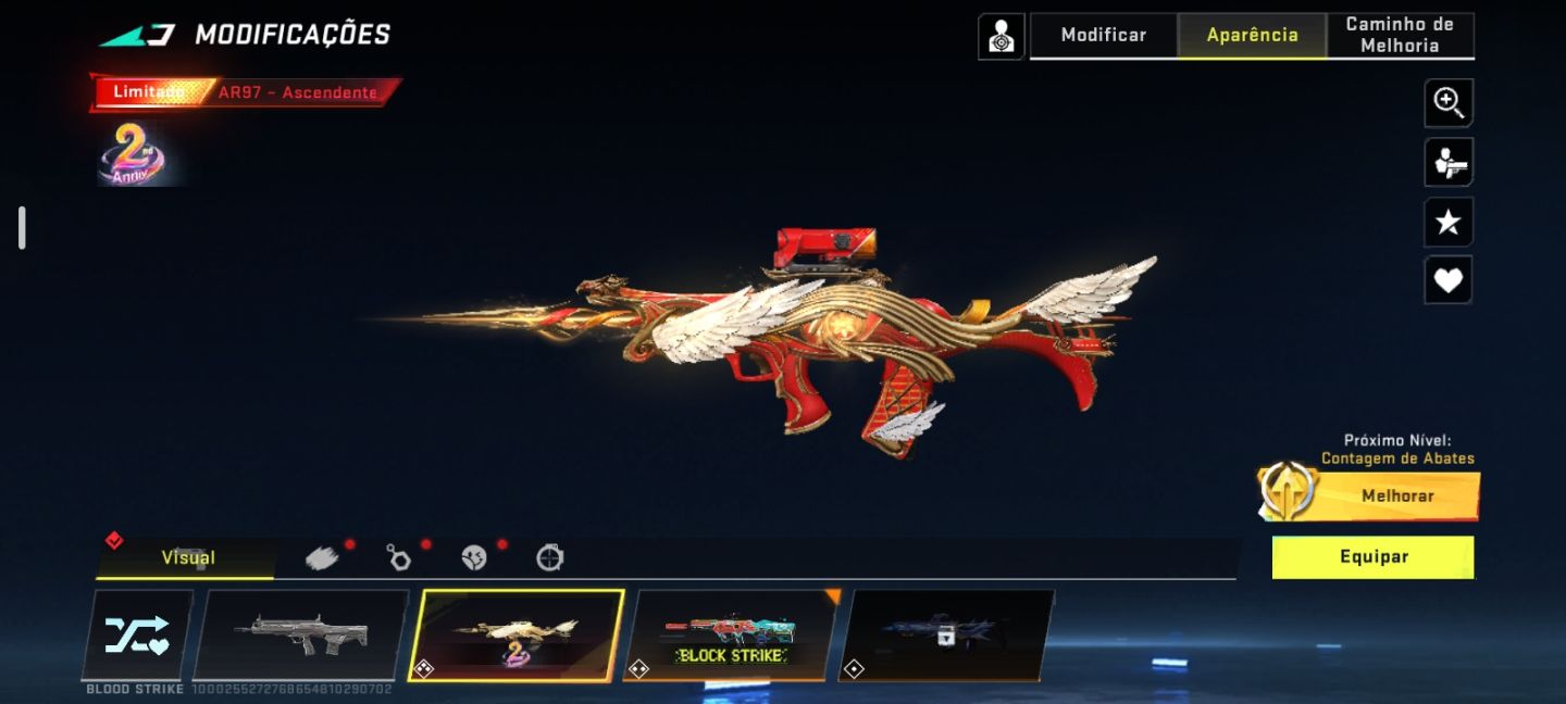 CONTA DE BLOOD STRIKER INSANA COM 4 ETERNA,VÁRIAS SKINS DE PERSONAGENS!!!