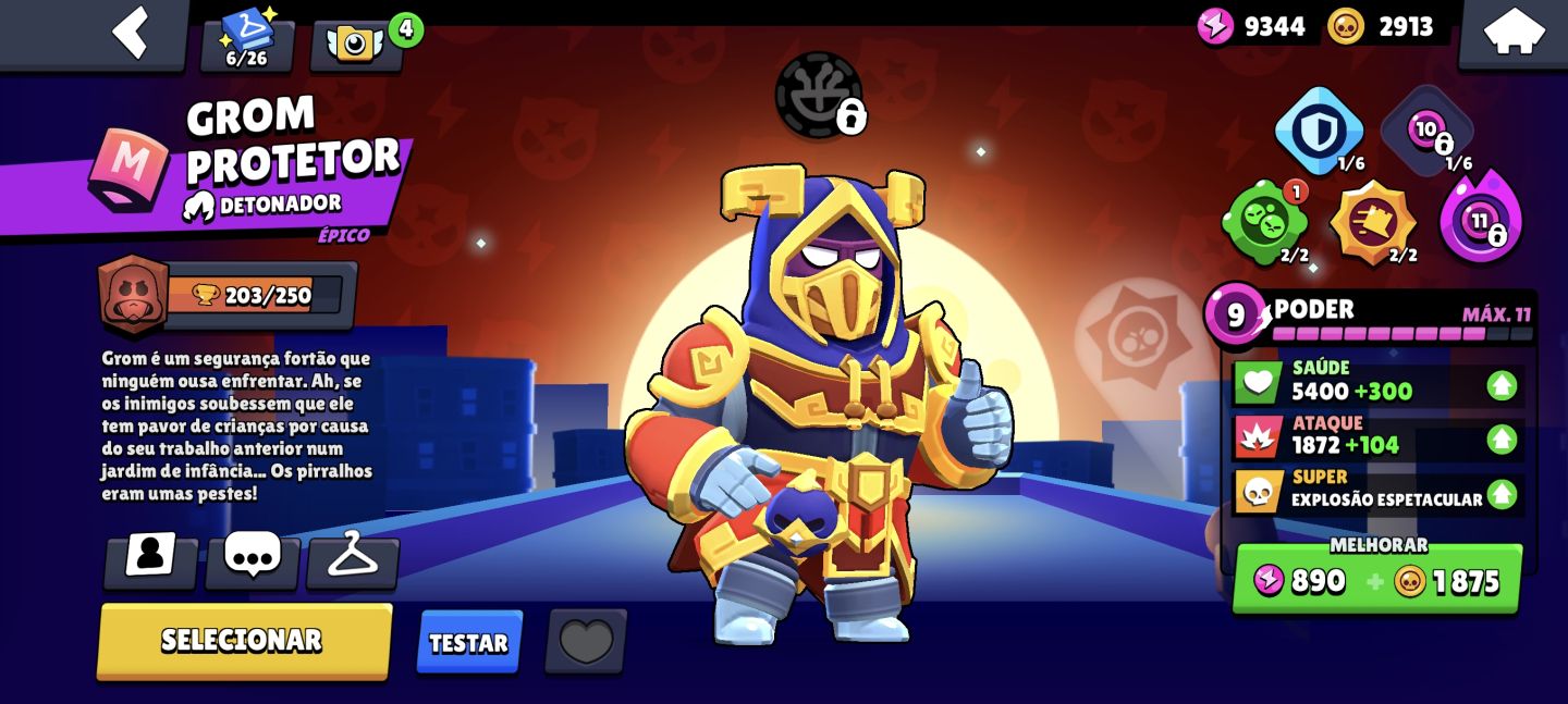 Conta Brawl Stars | 8.647 Troféus | 19 Brawlers | Várias Skins