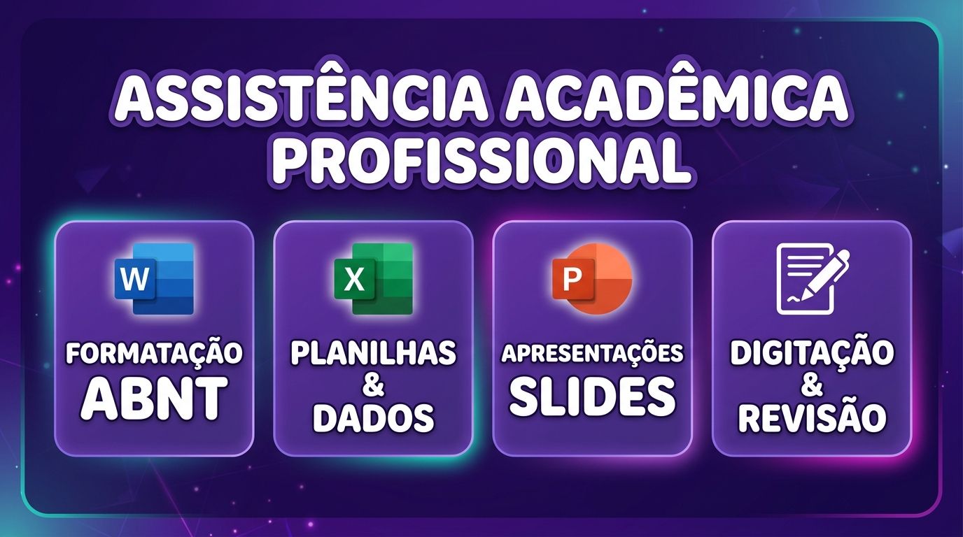 Trabalhos Acadêmicos de Todo Tipo | Word, Excel, PowerPoint e Formatação ABNT!