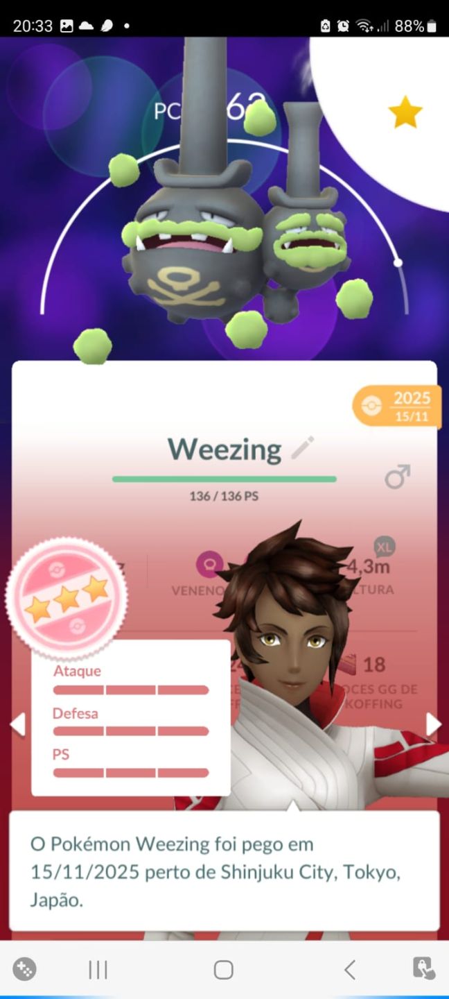 Conta Pokemon Go nível 58 Brilhantes Raros