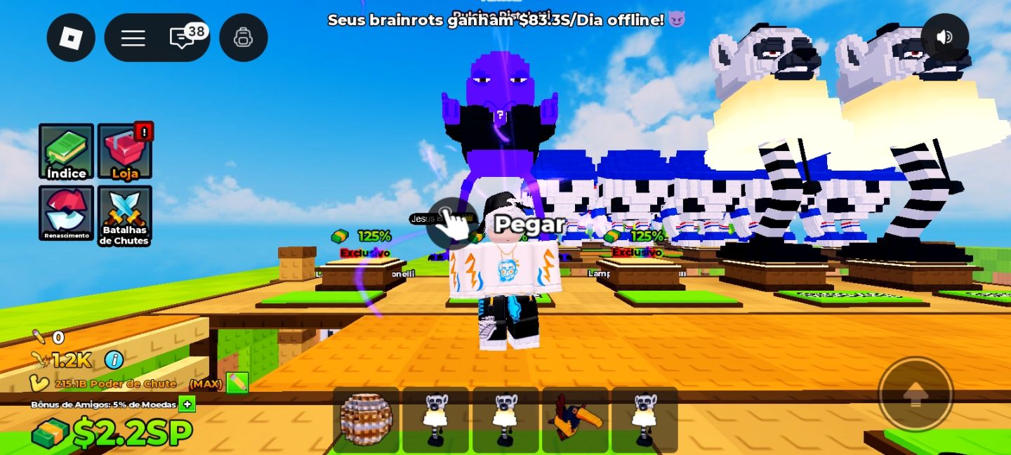 Kick a Lucky block(chute um bloco da sorte muitos brainrot bons e exclusivos