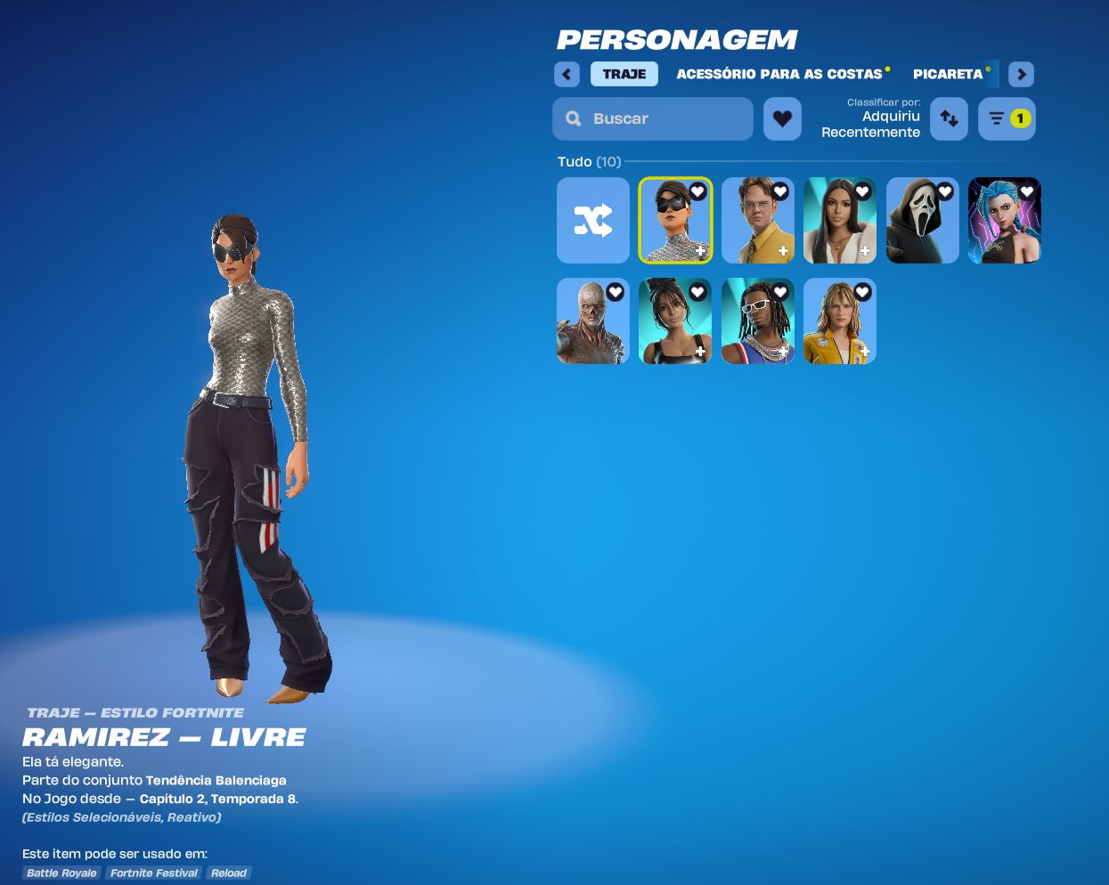 CONTA DIAMANTE FORTNITE RELOAD - SKINS TRYHARD (INFORMAÇÕES ALTERÁVEIS)