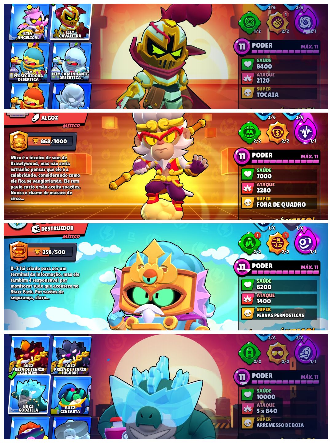 Conta Full mais de 500 Skins 44 Lendárias e 44 míticas vejam fotos e descrição