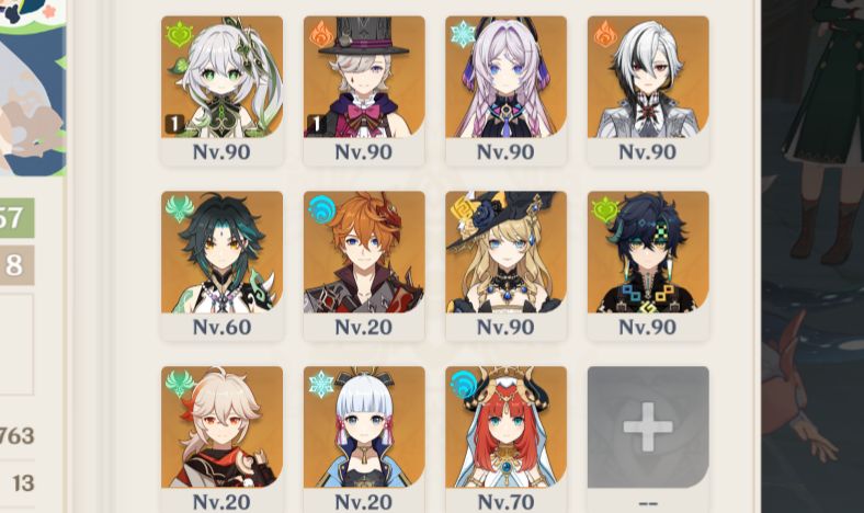 [PREÇO NEGOCIÁVEL] CONTA GENSHIN IMPACT AR 57 - 15 PERSONAGENS T5 -- 10 ARMAS T5