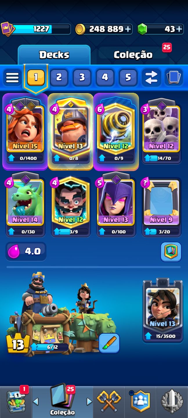 CONTA CLASH ROYALE ALTO NÍVEL | 7.700+ TROFÉUS | PRONTA PARA O TOP!