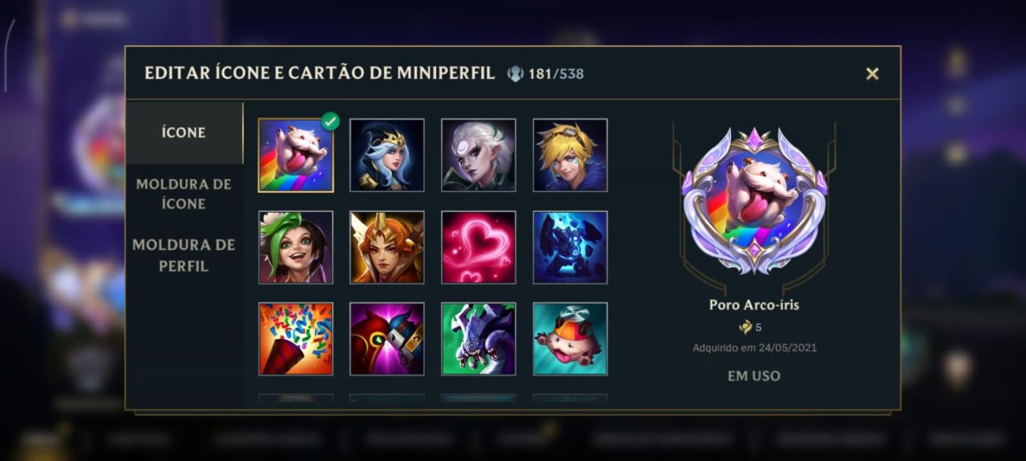 Conta de Wild Rift