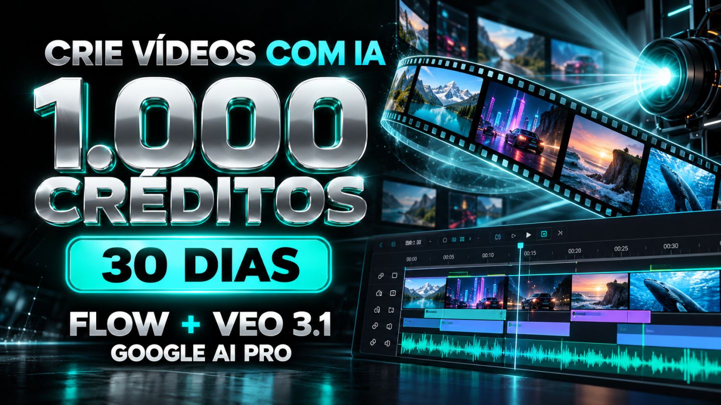 GEMINI PRO + FLOW 1000 CRÉDITOS | VEO 3.1 | 30 DIAS | 5TB | SEU E-MAIL