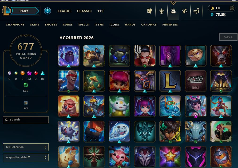 CONTA MASTER LOL | COLEÇÃO SENNA COMPLETA + VICTORIOUS COMPLETA | 328 SKINS
