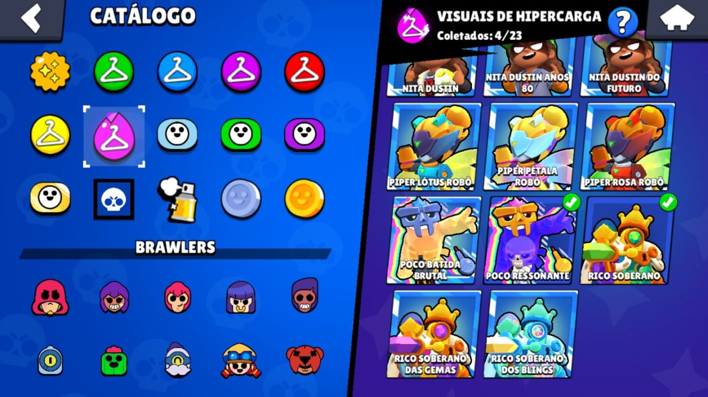 Conta Brawl Stars Veterana (2018) | 63k Troféus | 106 Brawlers