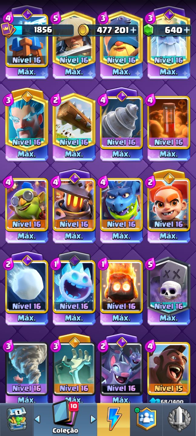 Acc Clash Royale bem upada