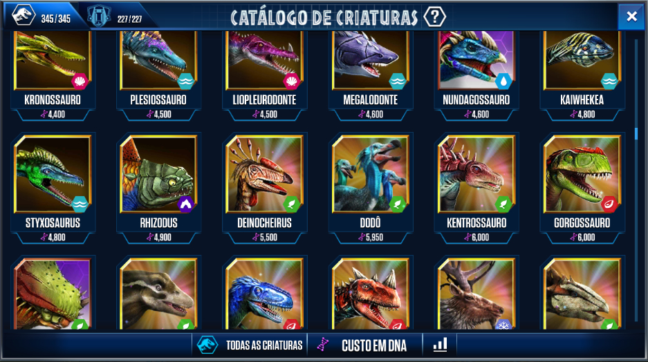 CONTAS DE JURASSIC WORLD COM TODOS OS DINOSSAUROS!!!
