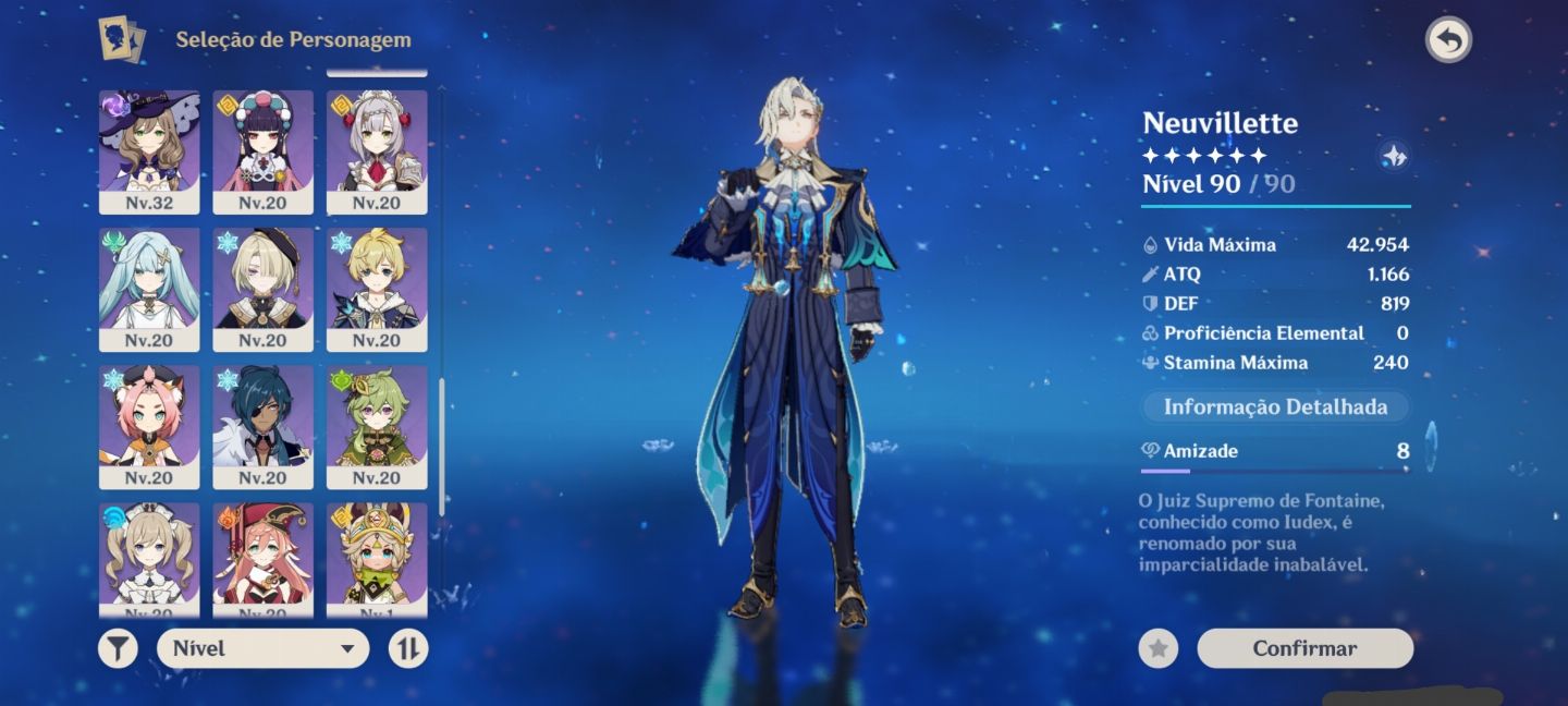 Conta genshin impact e honkai star rail muito upadas e com muito Farm potencial