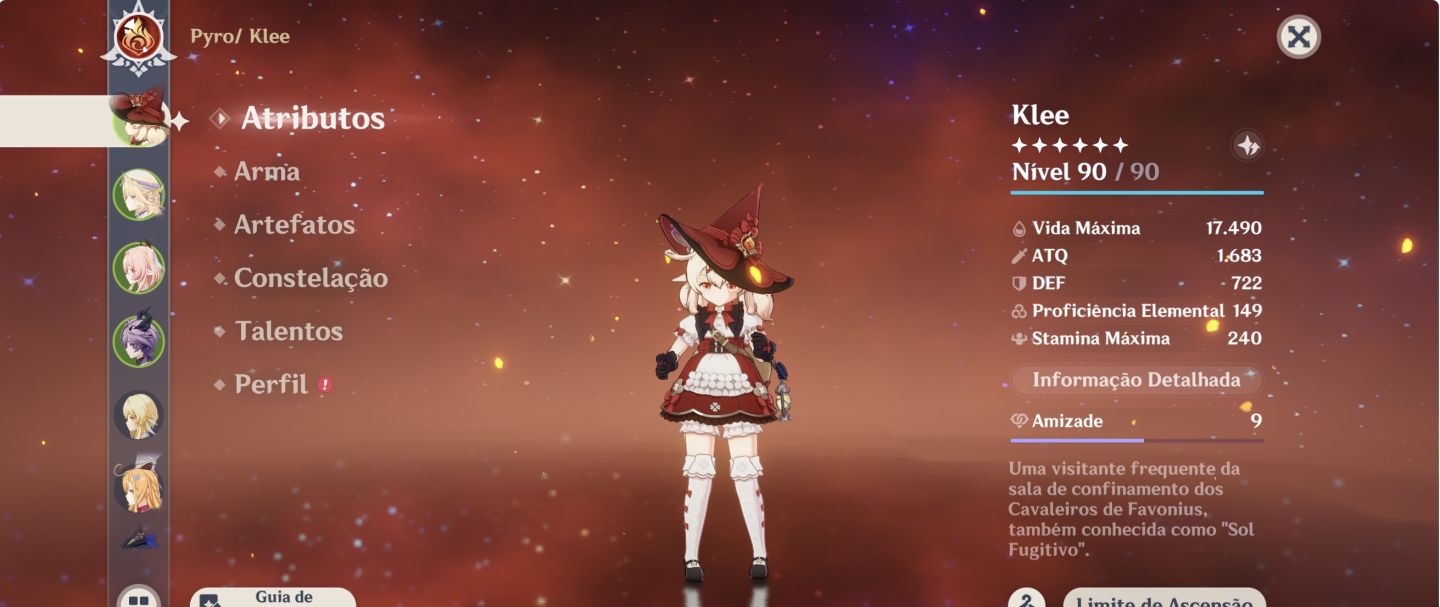 GENSHIN AR 54 -KLEE COM SKIN