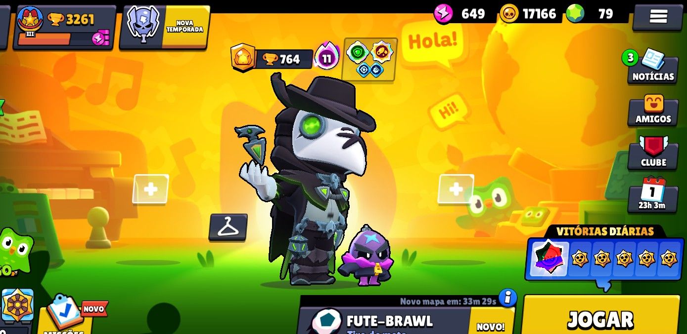 Arena 23 | 3K Gemas | 16 EVOS | Heróis | 8 Anos + conta de brawl stars de brinde