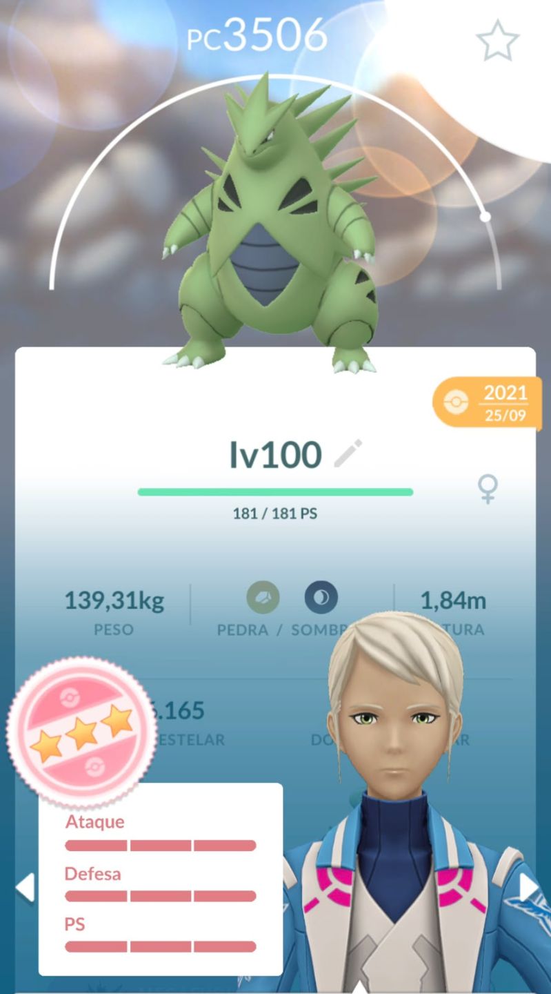 Conta lvl 45, 34 brilhantes, 662 Pokémons pegos, conta de 2016.