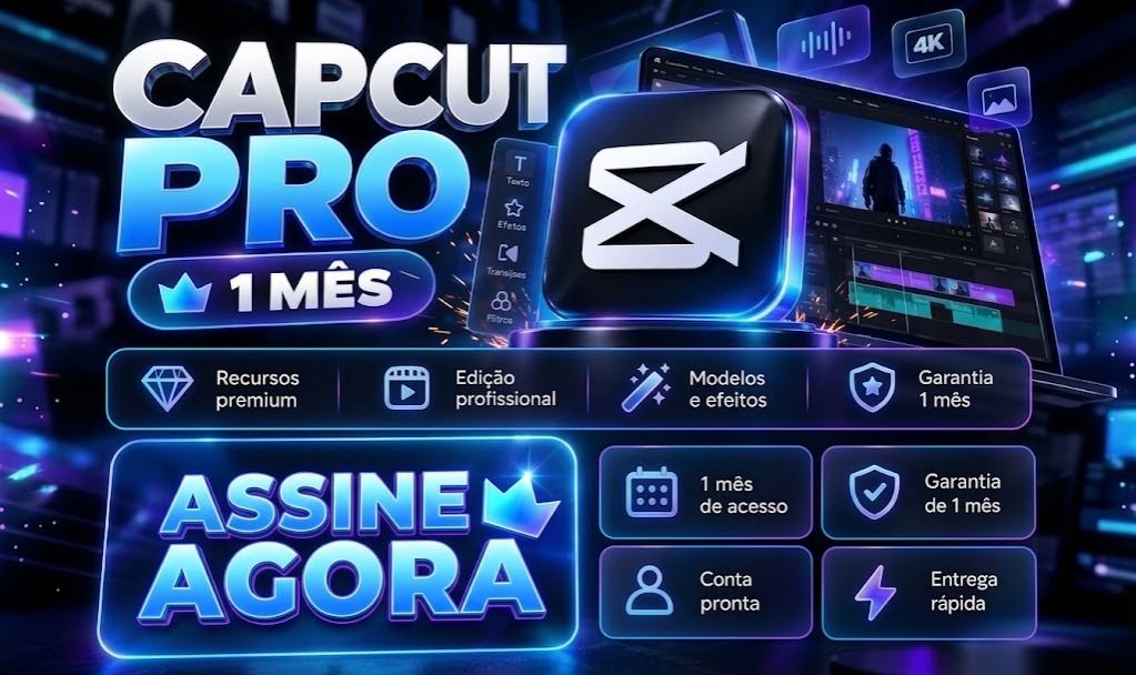 CapCut Pro 1 Mês | Garantia Completa