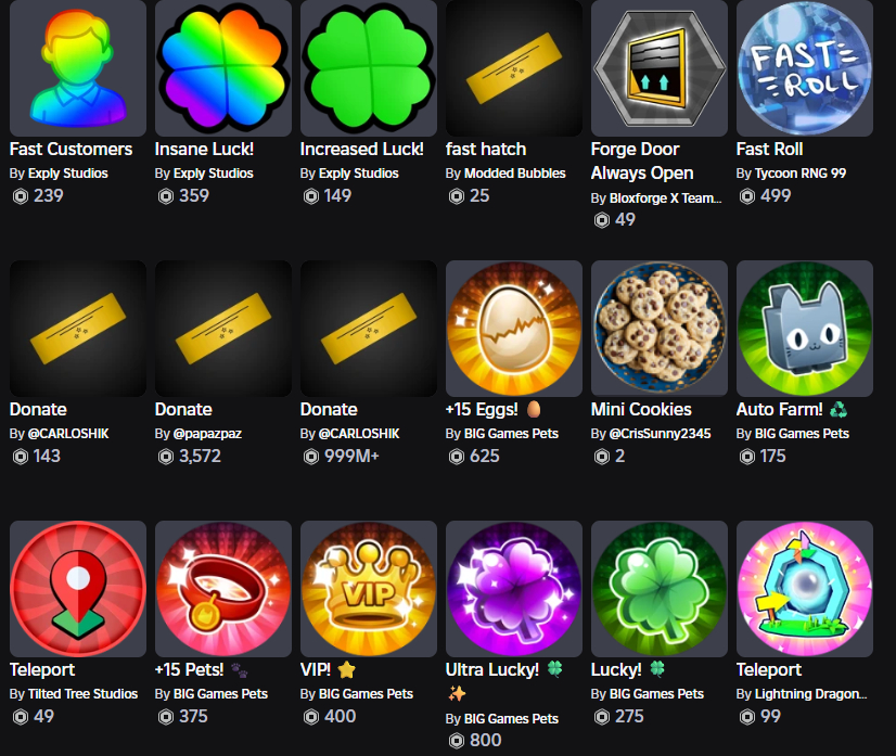 Conta de Roblox com varias skins na conta