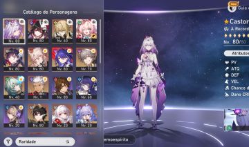 Conta de Honkai com vários T5