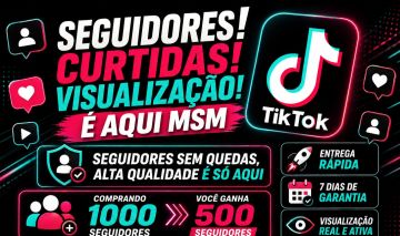 SEGUIDORES/VISUALIZAÇÃO/ CURTIDAS/ TIK TOK