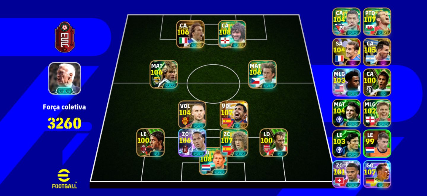 Conta efootball mobile top com uns metas