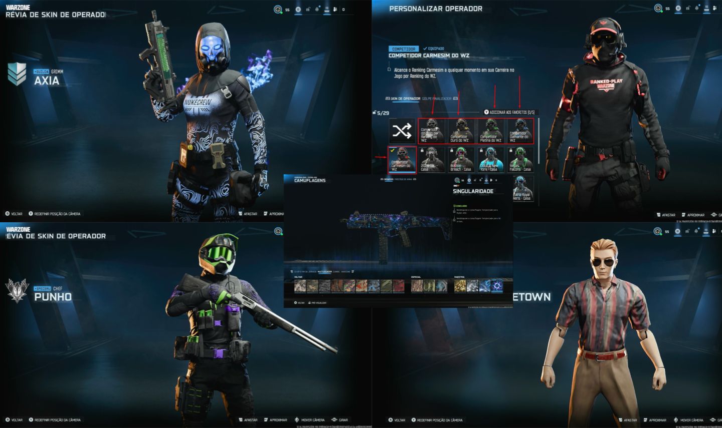 Conta Muito Rara Nuke Warzone + Carmesim + Singularity + Nuke MP
