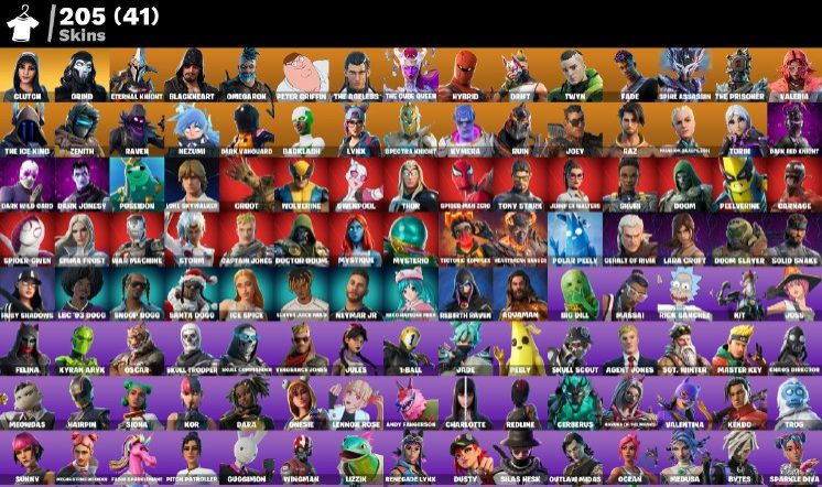 Conta de Fortnite +200 skins, passes og cap 1 + conta da epic com 36 jogos