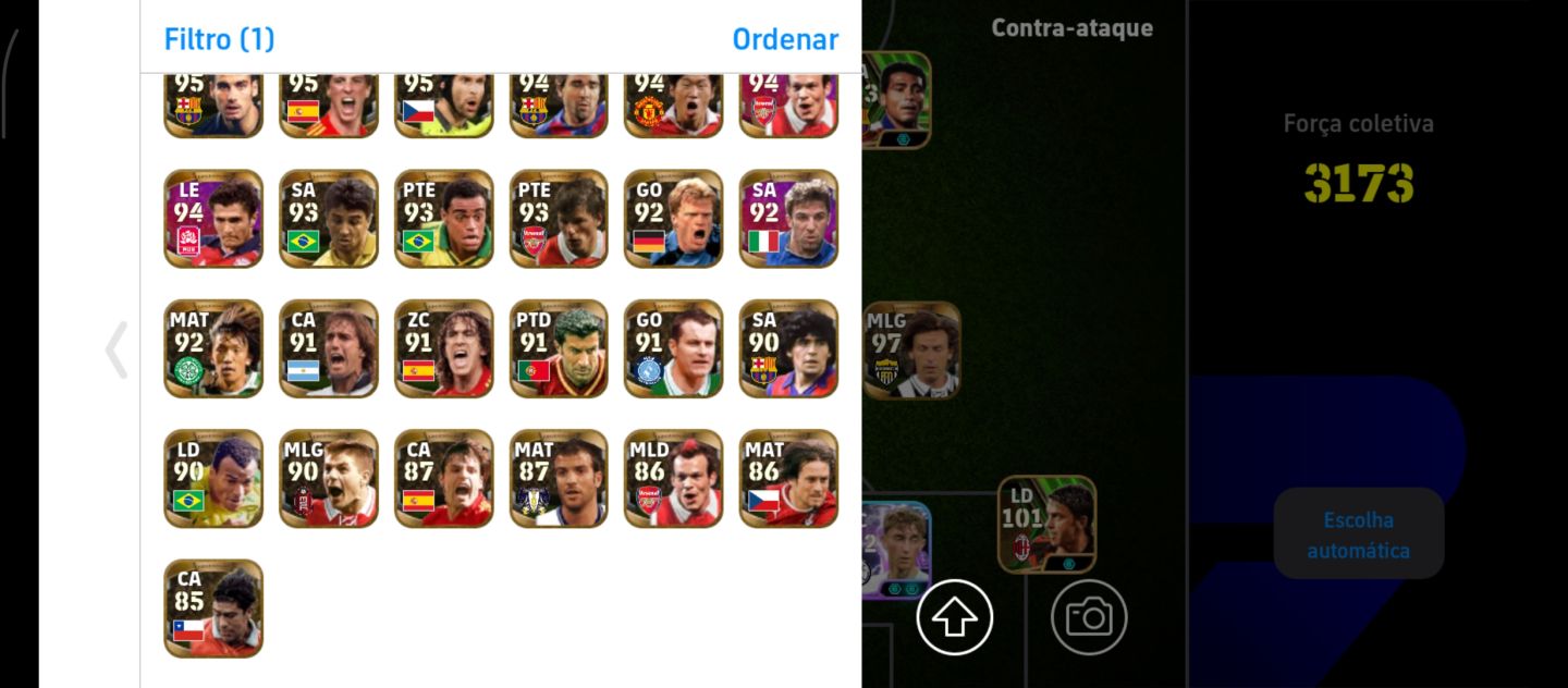 CONTA EFOOTBALL RARA COM MAIS DE 60 LEGENDS