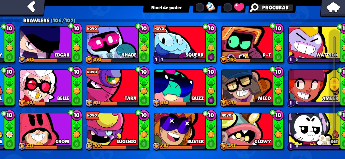 Conta brawl 2020, rara!! 52k de troféus!!!!