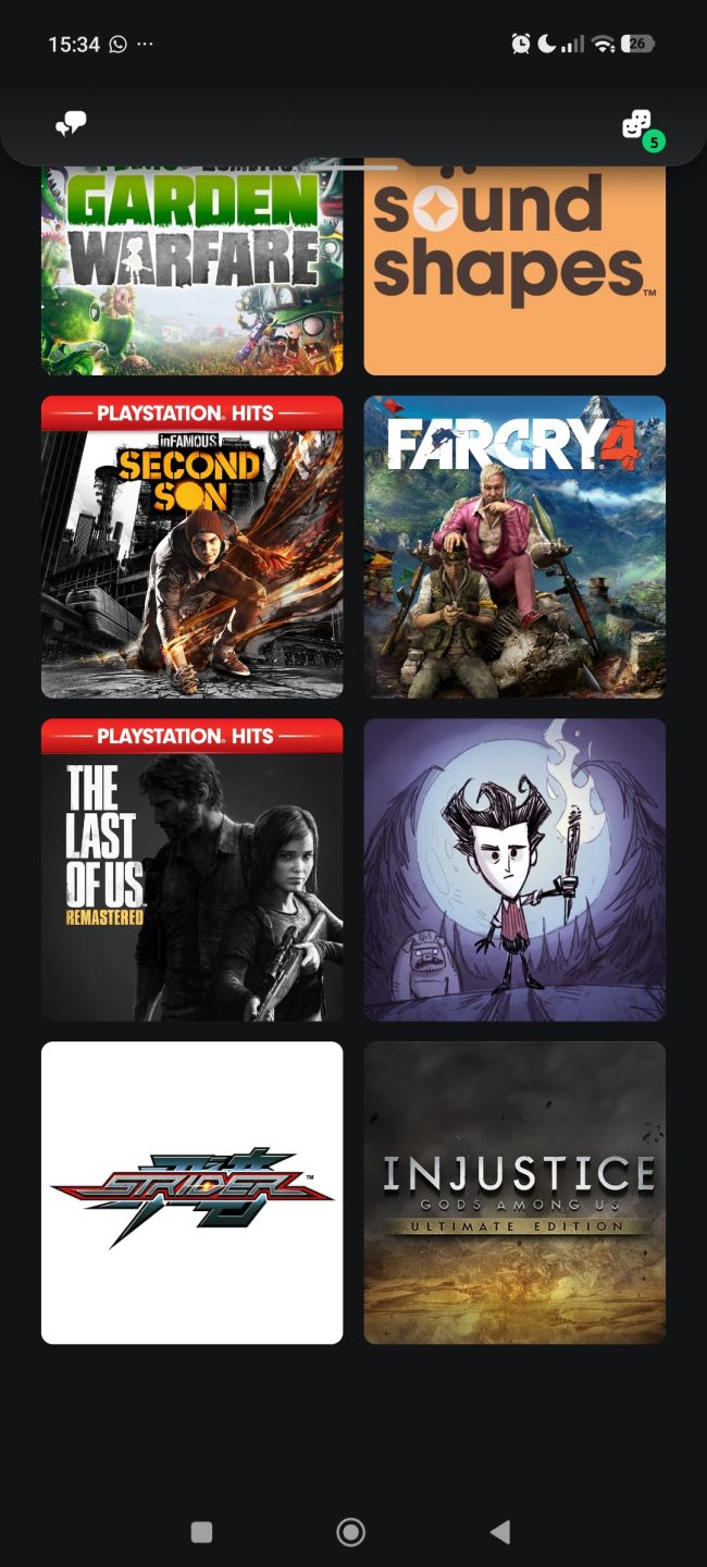 Minha conta com mais de 700 jogos e mais 598 platinas
